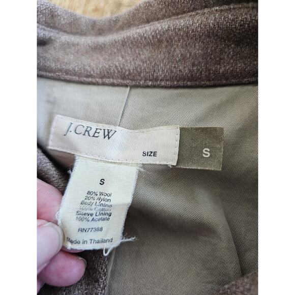J. Crew Wool Blend Jacket Women's Size S Brown Preppy Outdoors - Picture 5 of 10